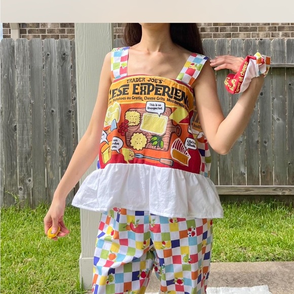 Trader Joe’s | Handmade Top SKU 06257 “Cheese Experience”/Matching Scrunchies - Picture 3 of 9
